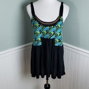 Anthro Tiny Embroidered and Beaded Tank